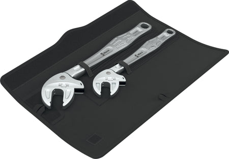 Juego de 2 llaves de boca autoajustantes Wera 6004 Joker en bolso textil.