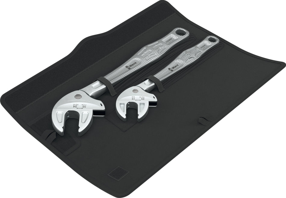 Juego de 2 llaves de boca autoajustantes Wera 6004 Joker en bolso textil.