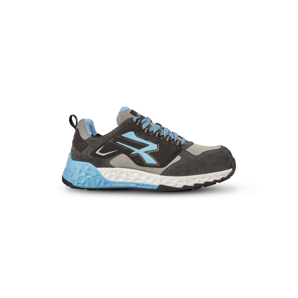 Zapato de seguridad U-Power Arya ESD S1PS en color negro y gris.
